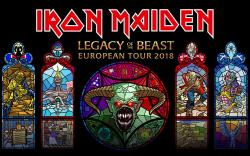 affiche IRON MAIDEN - Legacy Of The Beast European Tour 2018