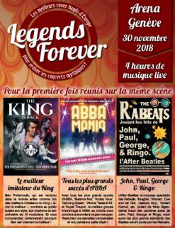 affiche Legends Forever - ABBA Mania, The King is back, The Rabeats